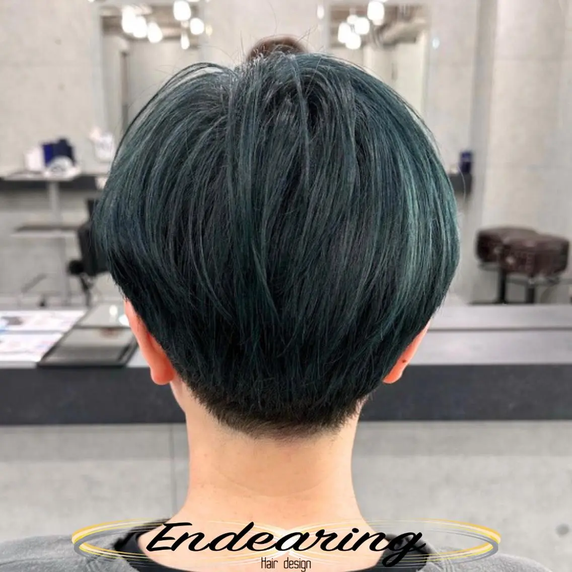カラー 透明感カラー ダークグリーン カット ヘアカラー Endearing 銀座/YOKOのヘアスタイル