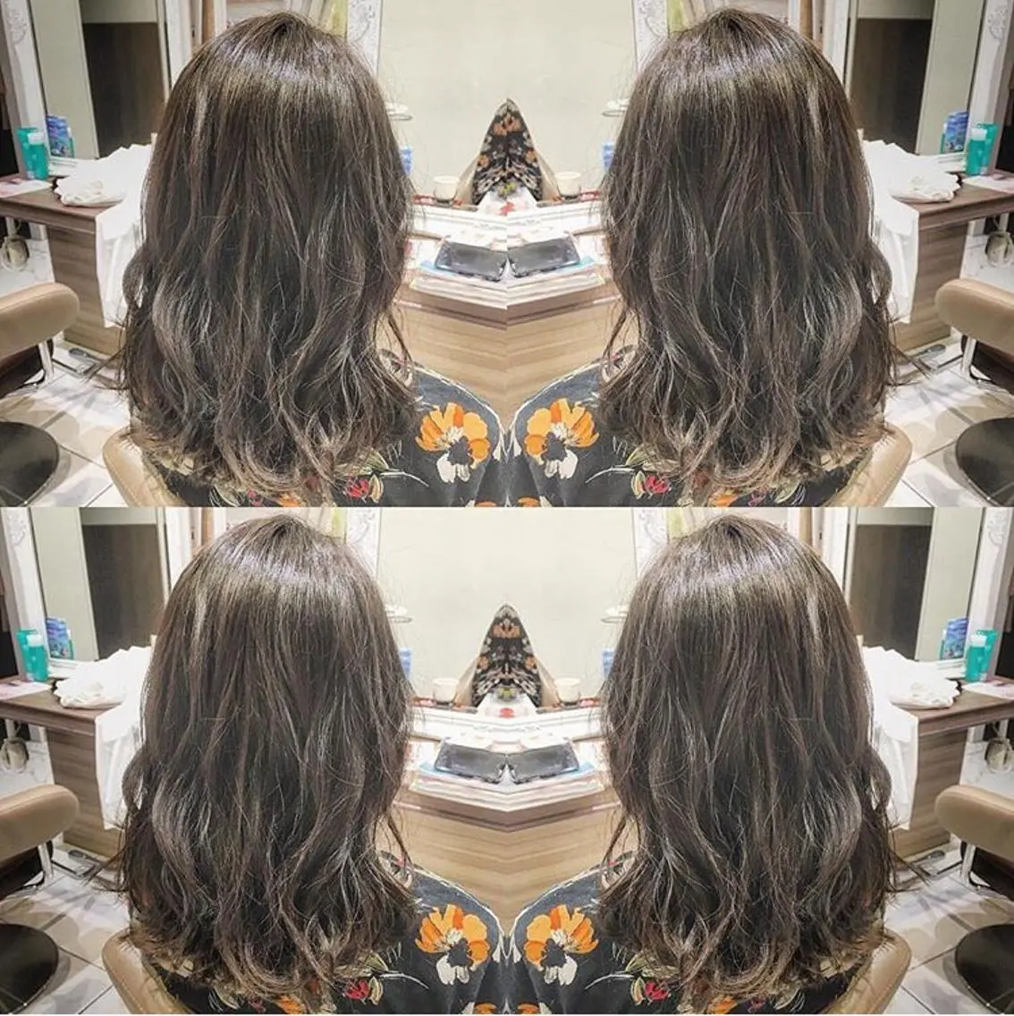 ロング カラー ヘアアレンジ 白髪ぼかしハイライト 茗荷谷駅徒歩2分のヘアスタイル