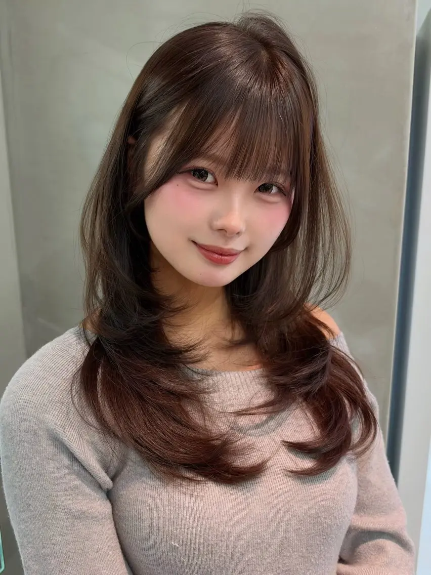 ロング カラー ヘアアレンジ レイヤー/縮毛矯正/ ブリーチなし吉村清志のヘアスタイル