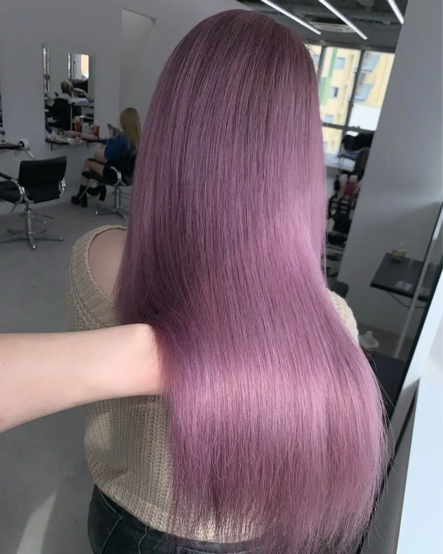 ロング カラー ラベンダーカラー ラベンダーピンク ピンクカラー ヘアカラー Kazuki/名古屋 ブリーチ/髪質改善のヘアスタイル