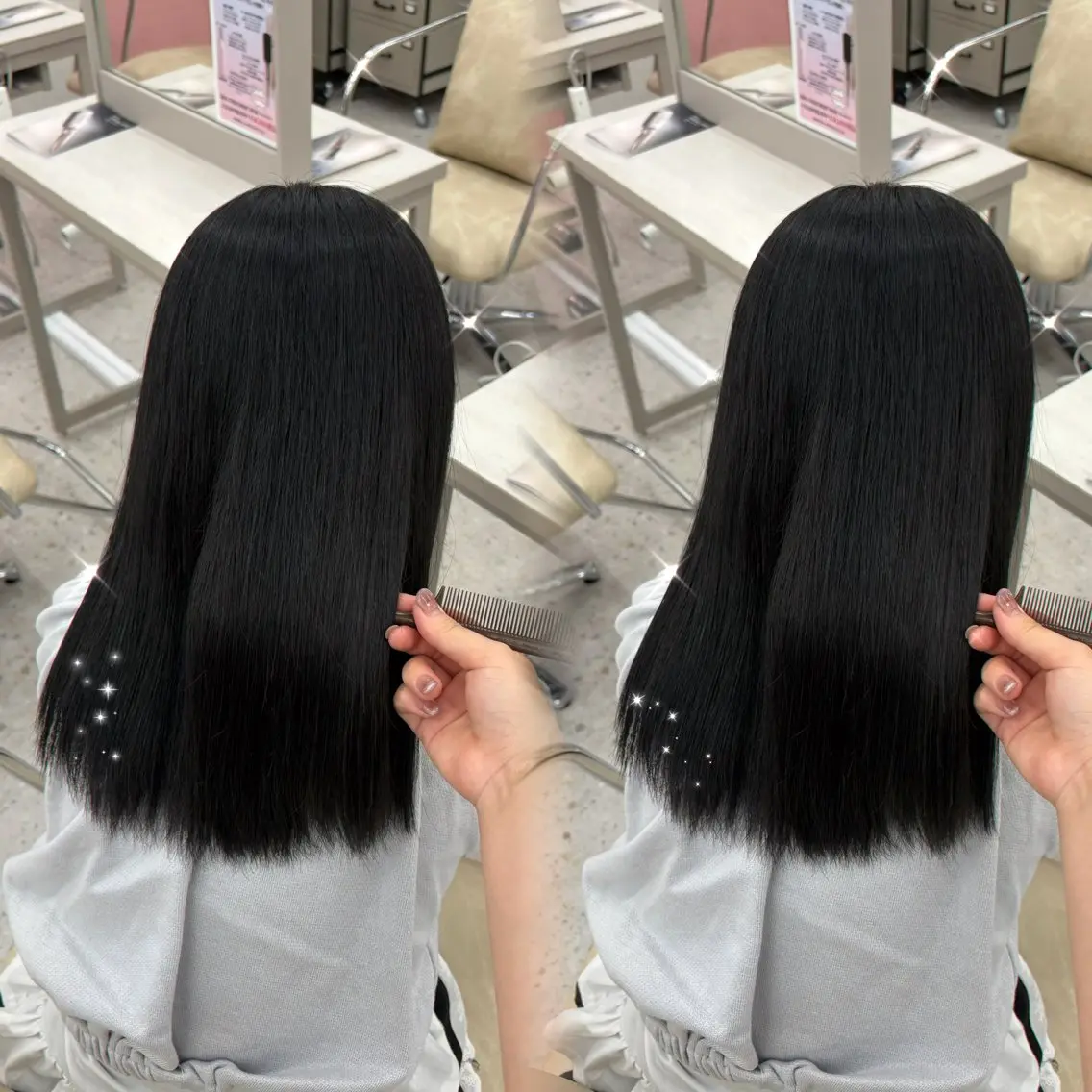 カラー 縮毛矯正 ヘアカラー 縮毛矯正 カラー・髪質改善🫧 COCO  ほのかのヘアスタイル