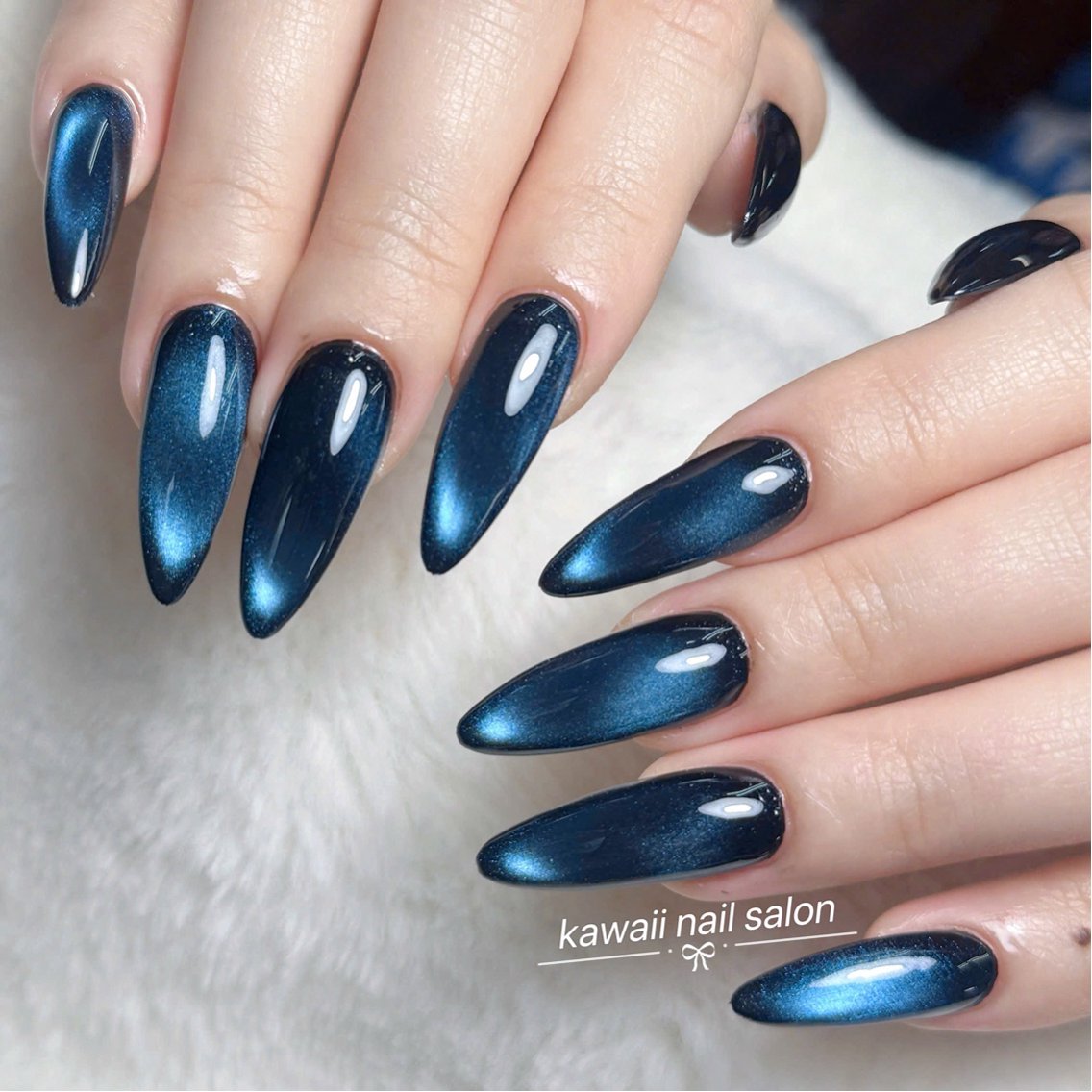 ネイル アニマル柄 長さ出し フレンチネイル グラデーション キラキラネイル Kawaii Nail Salonのネイルデザイン
