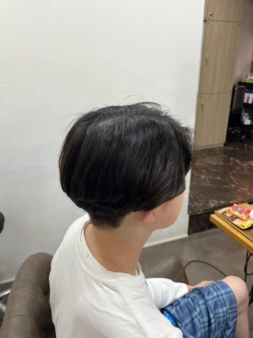 ショート カット パーマ 縮毛矯正⚡️カラー いいじまのヘアスタイル
