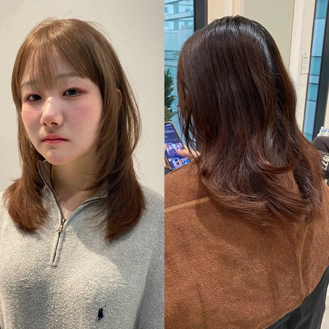 ミディアム カラー カット ヘアカラー トリートメント mai / linoah˚✧のヘアスタイル