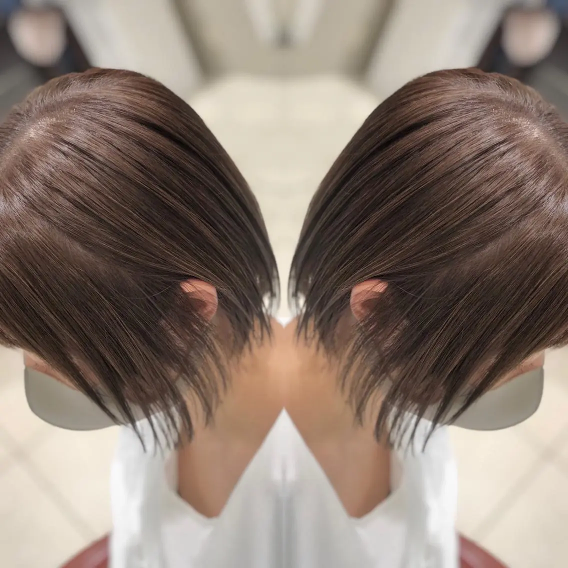 ショート カット ヘアカラー Y Uのヘアスタイル
