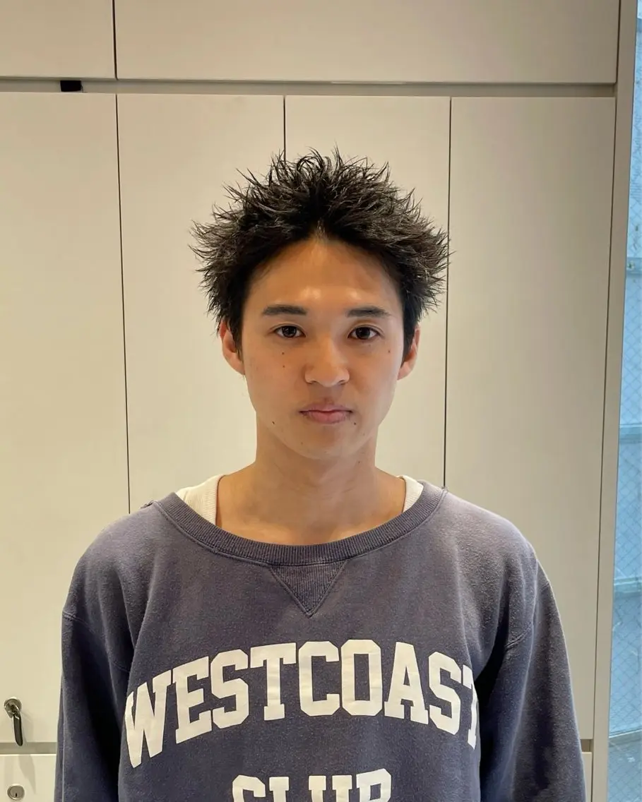 パーマ メンズ 豊崎 佑輔のヘアスタイル