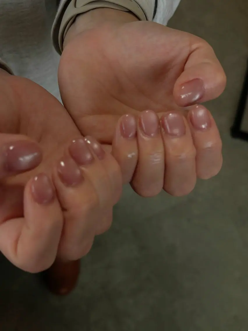 ネイル 桜ネイル ジェルネイル キラキラネイル マグネットネイル ニュアンスネイル ハンドネイル tamu nail 金町のネイルデザイン