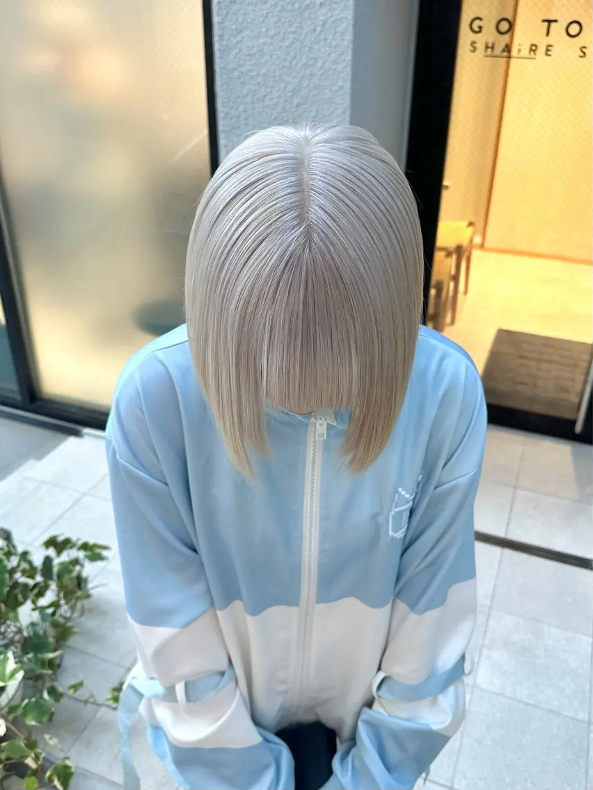 ショート カラー ヘアカラー トリートメント ササキカズマ〻透明感 〻色落ち〻赤み消しのヘアスタイル