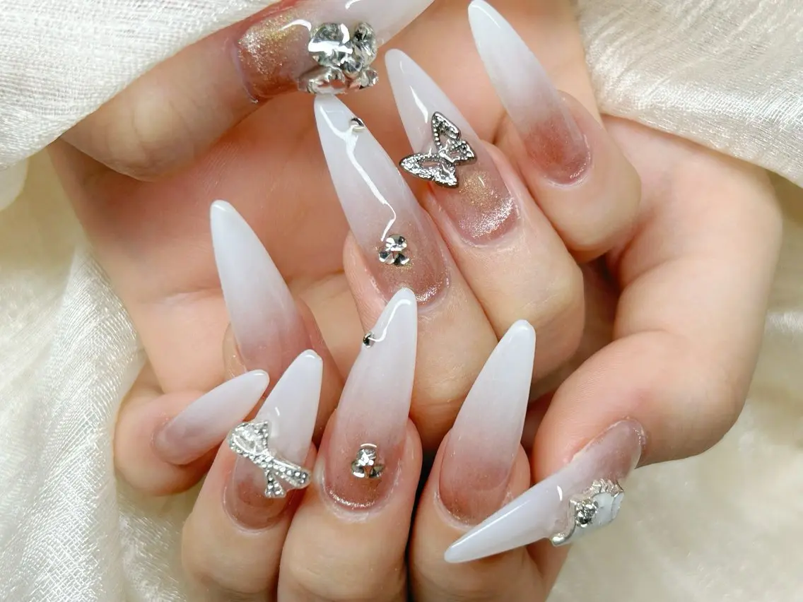 ネイル アートネイル 成人式 長さ出し フットネイル マグネットネイル Lino Nailのネイルデザイン