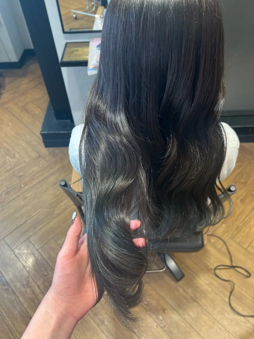 ロング カラー 透明感カラー オレンジ トリートメント 髙橋 秀果のヘアスタイル
