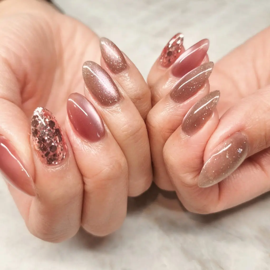 ネイル マグネットネイル ハンドネイル Hanano  nail  Lisaのネイルデザイン