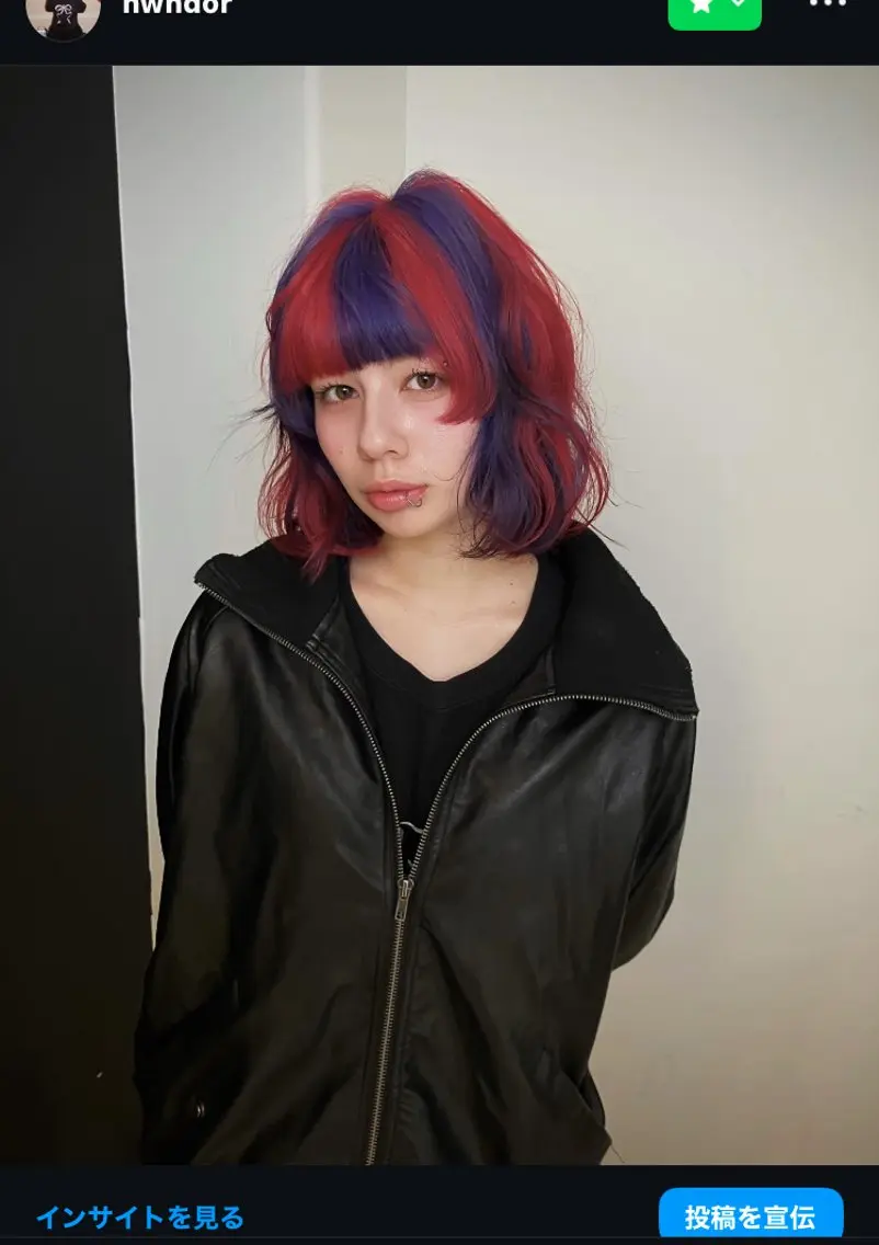 ショート ツートーンカラー Hanaka🪷 ニュアンス×レイヤーのヘアスタイル