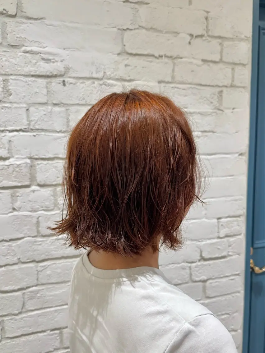 ショート パーマ ボブ レイヤーカット カット パーマ トリートメント 堀江美容室 千晶のヘアスタイル