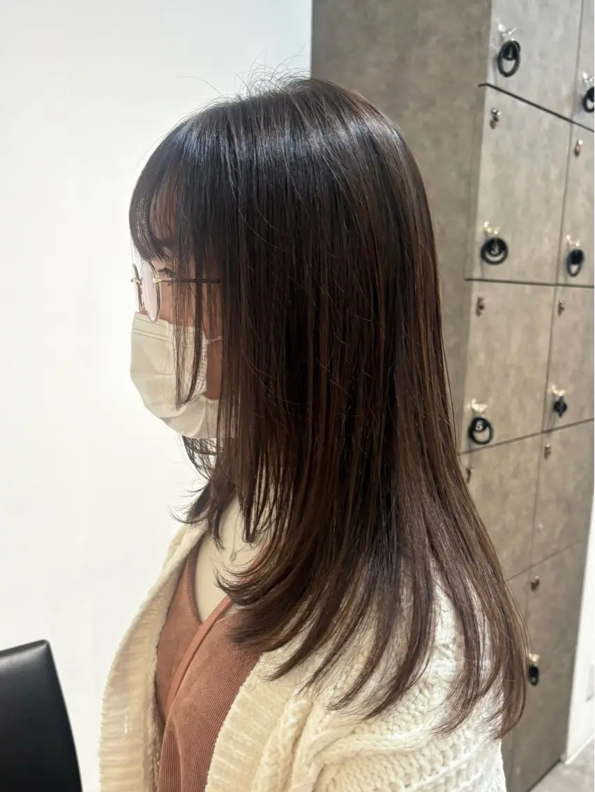 ロング カラー カット レイヤー/メンズ🥑 マエダアズミ🥑のヘアスタイル