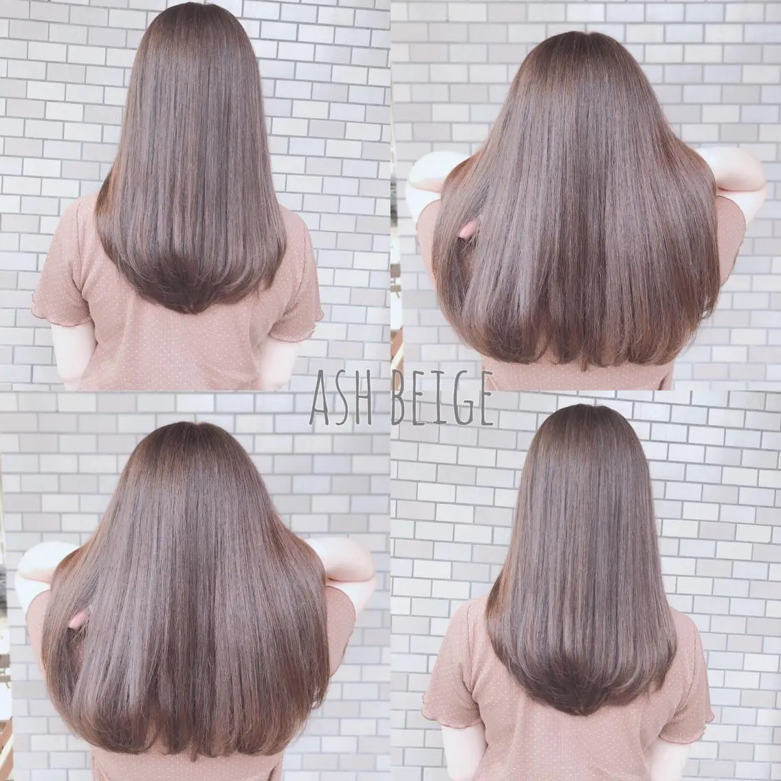 セミロング カラー アッシュ ベージュカラー 小森 拓哉のヘアスタイル
