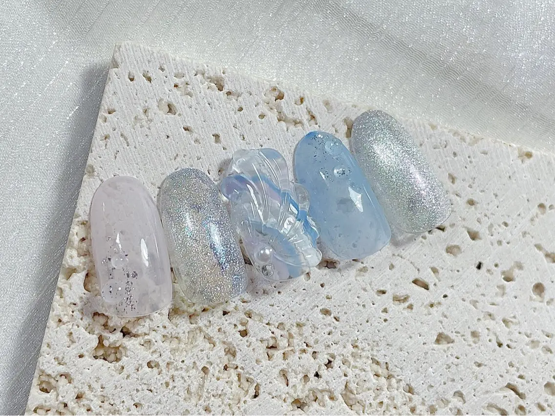 ネイル ジェルネイル オフィスネイル パラジェル 夏ネイル ハンドネイル kiki nail &brow二子玉川のネイルデザイン