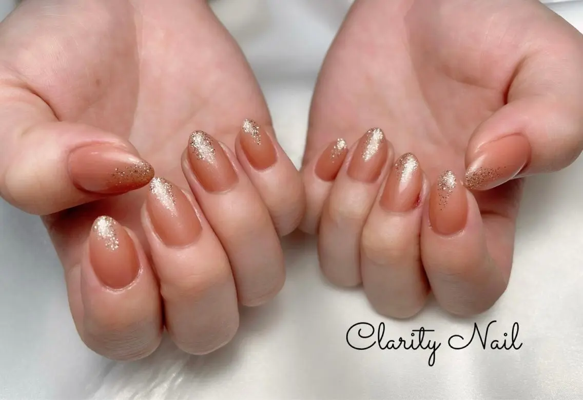 ネイル ラメ(グリッター) ワンカラーネイル ハンドネイル Clarity Nailのネイルデザイン