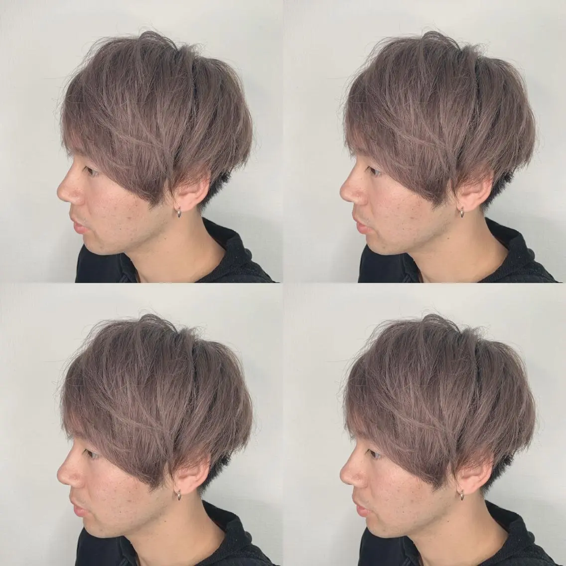 ショート アッシュ ヘアカラー 佐藤 香太のヘアスタイル