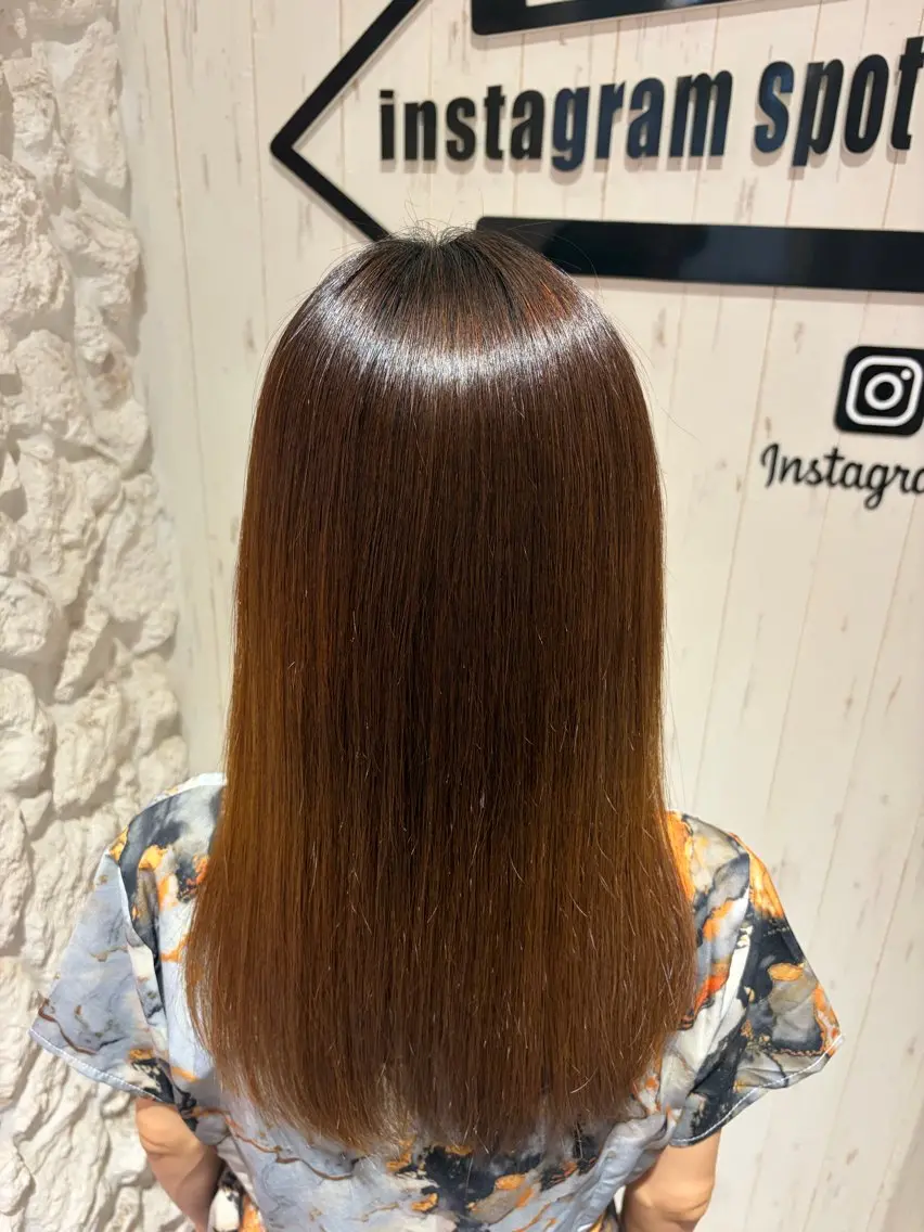 ロング 縮毛矯正 上田 真聖のヘアスタイル