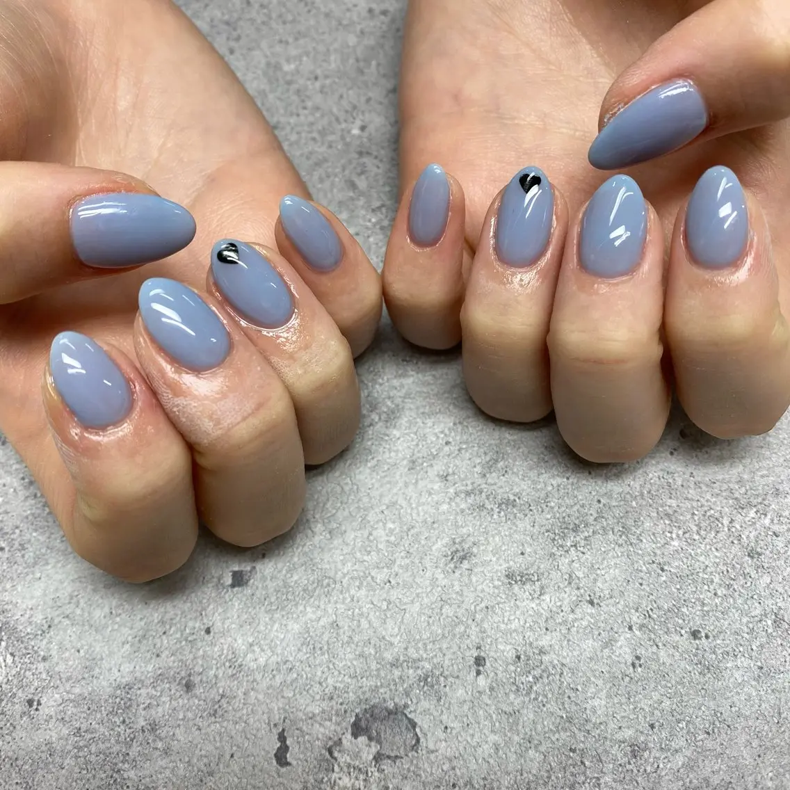 ネイル ブルー ハンドネイル nailst MIKUのネイルデザイン