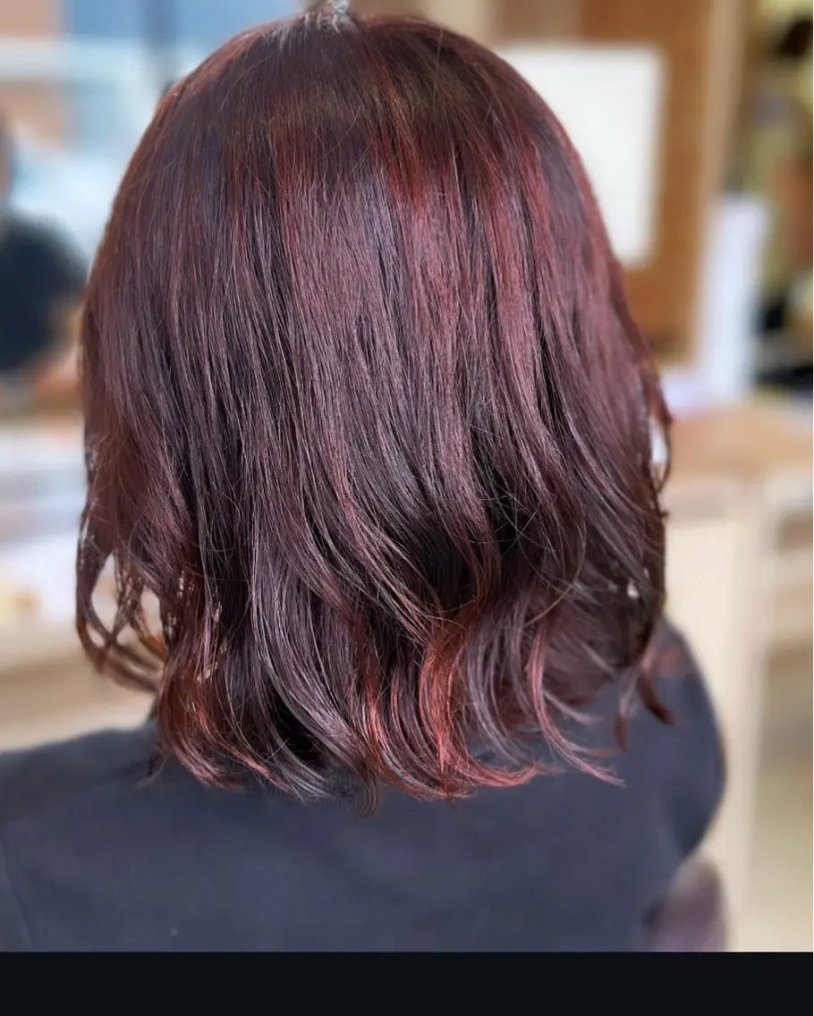 ミディアム ヘアカラー 岡山 綺更のヘアスタイル