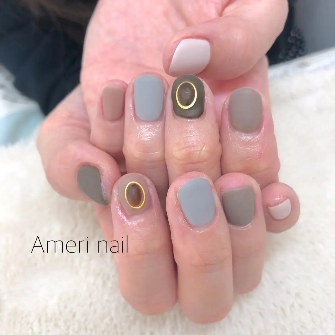 ネイル マットネイル ハンドネイル Ameri nail /UKIのネイルデザイン