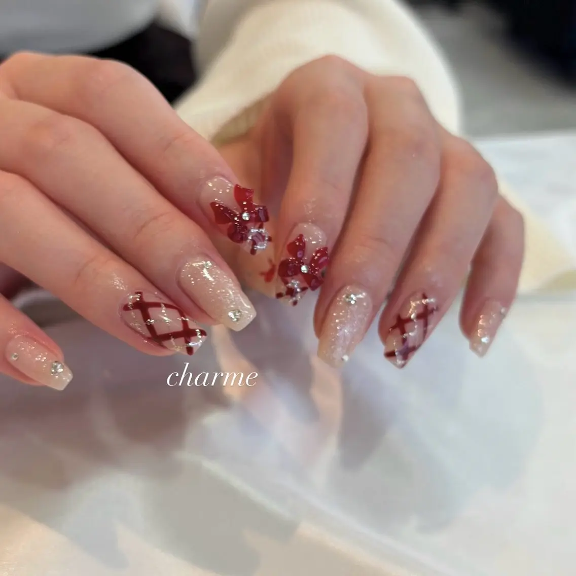 ネイル 持ち込み ハンドネイル charme nailのネイルデザイン
