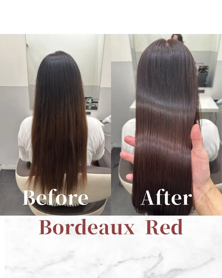 ロング カラー ボルドーカラー 透明感カラー 髪質改善 トリートメント カット ヘアカラー トリートメント 【美髪矯正 /髪質改善】RINのヘアスタイル
