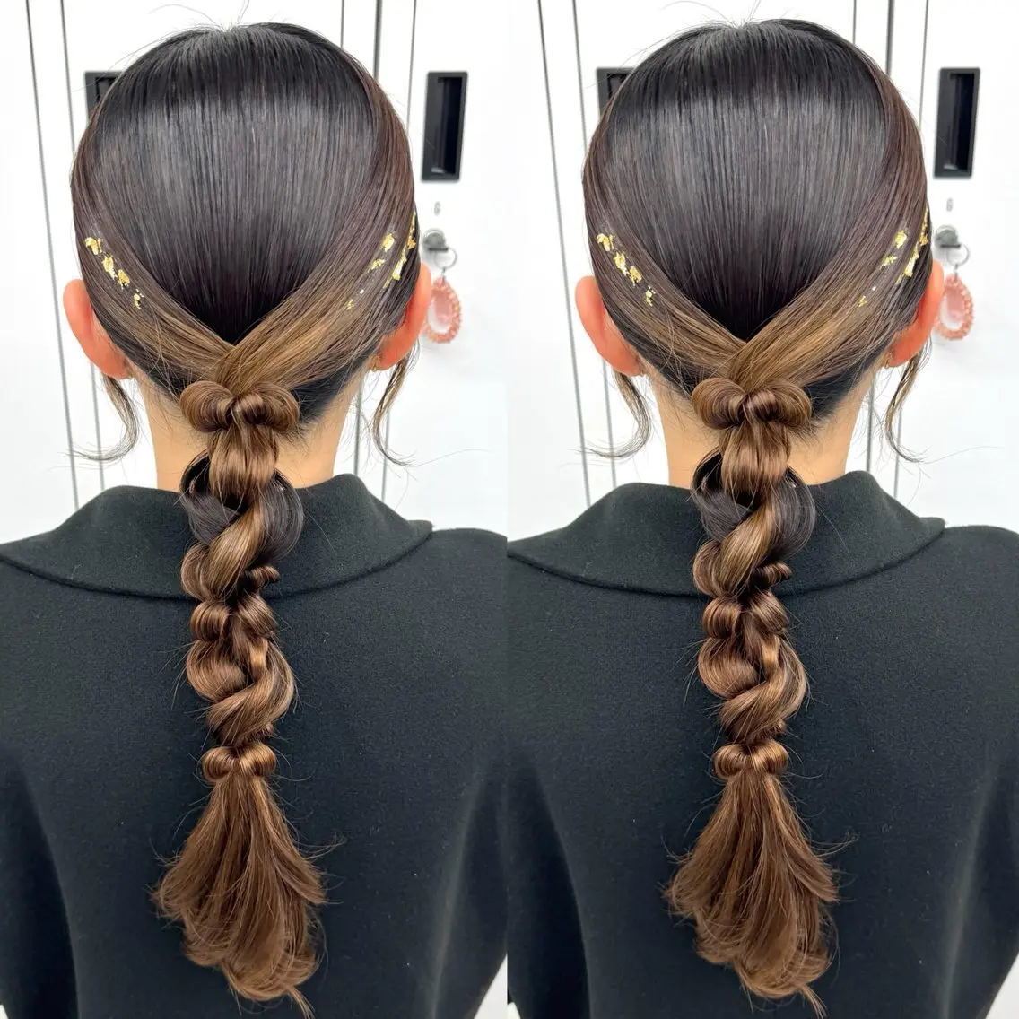 ロング ヘアアレンジ ヘアセット ヘアメ🎀ハイトーン 🩵エクステ🪄しほのヘアスタイル