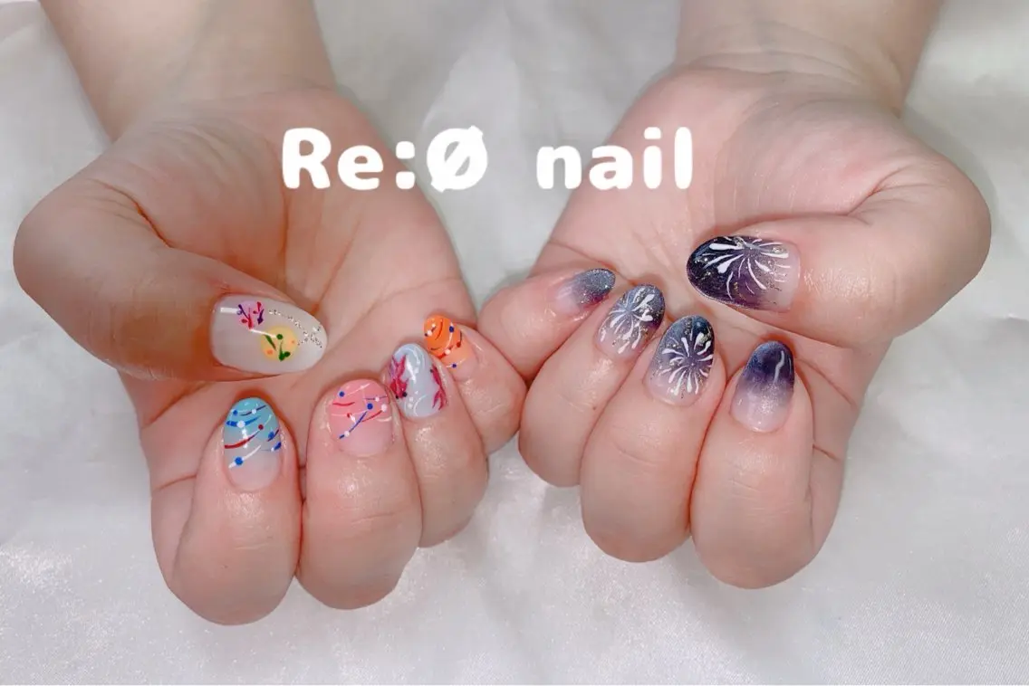 ネイル ハンドネイル Re:Ø nail 🩵TSUJIのネイルデザイン