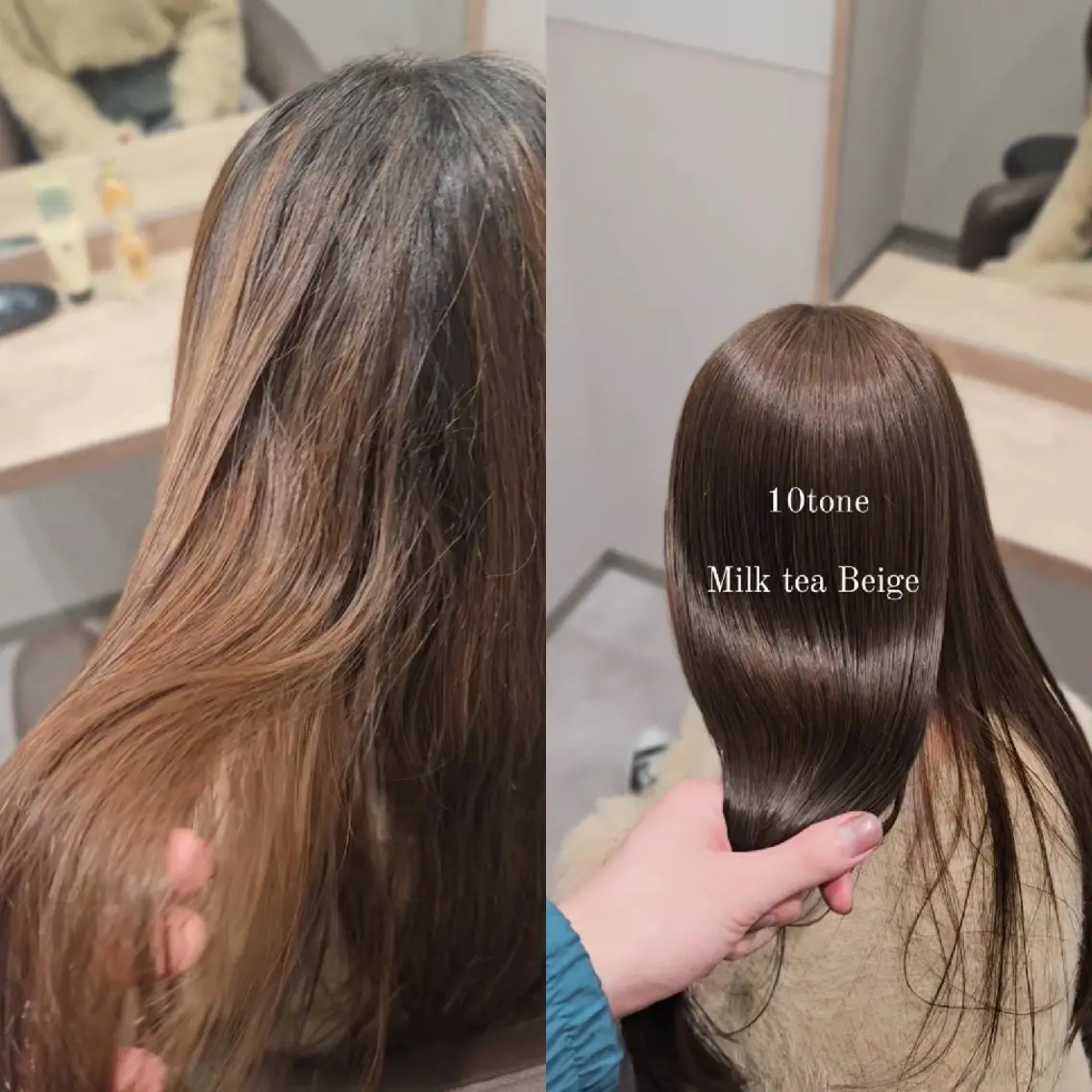 セミロング カラー 透明感カラー カット ヘアカラー トリートメント 【垢抜けカラー/ 縮毛矯正】Taikiのヘアスタイル