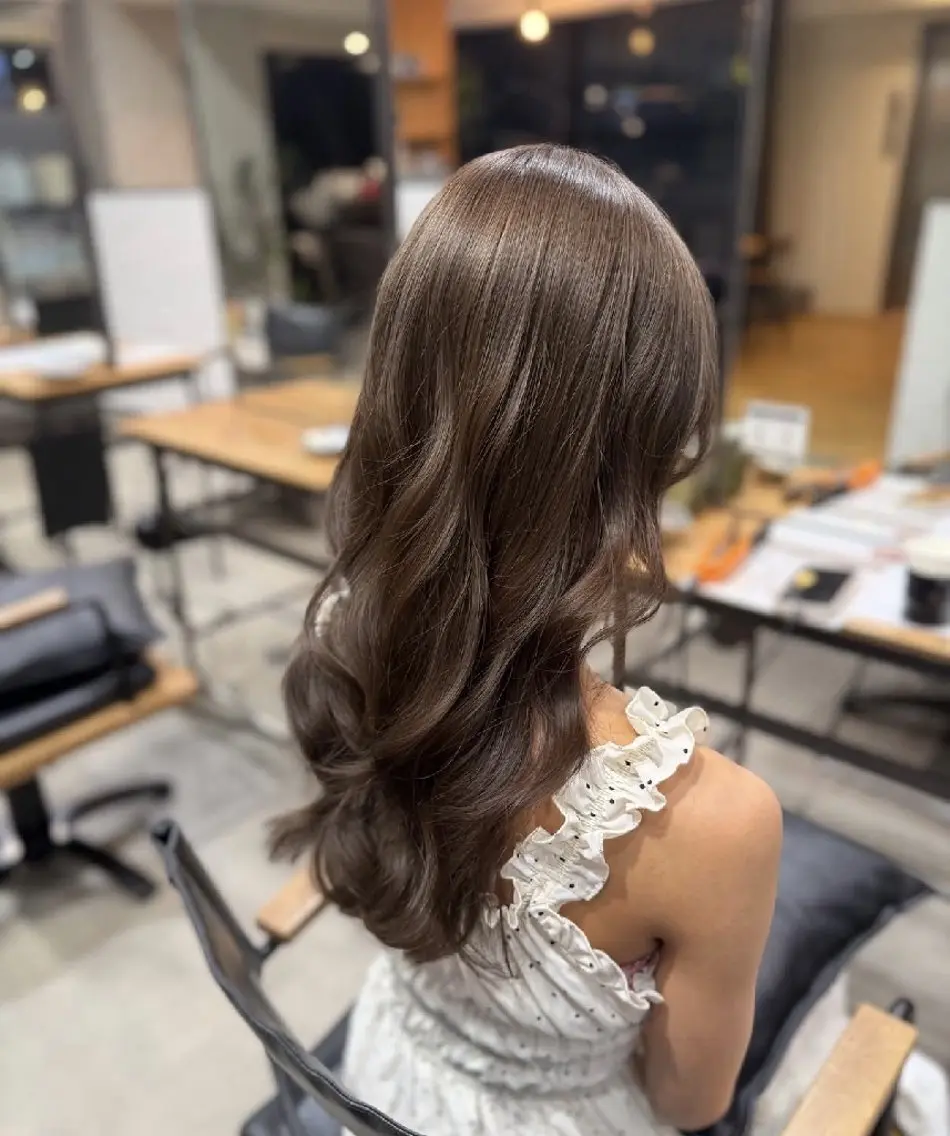 ロング カラー メンズ パーマ ベージュカラー ブラウンカラー 透明感カラー ヘーゼル 心斎橋・南船場    / MEUZのヘアスタイル