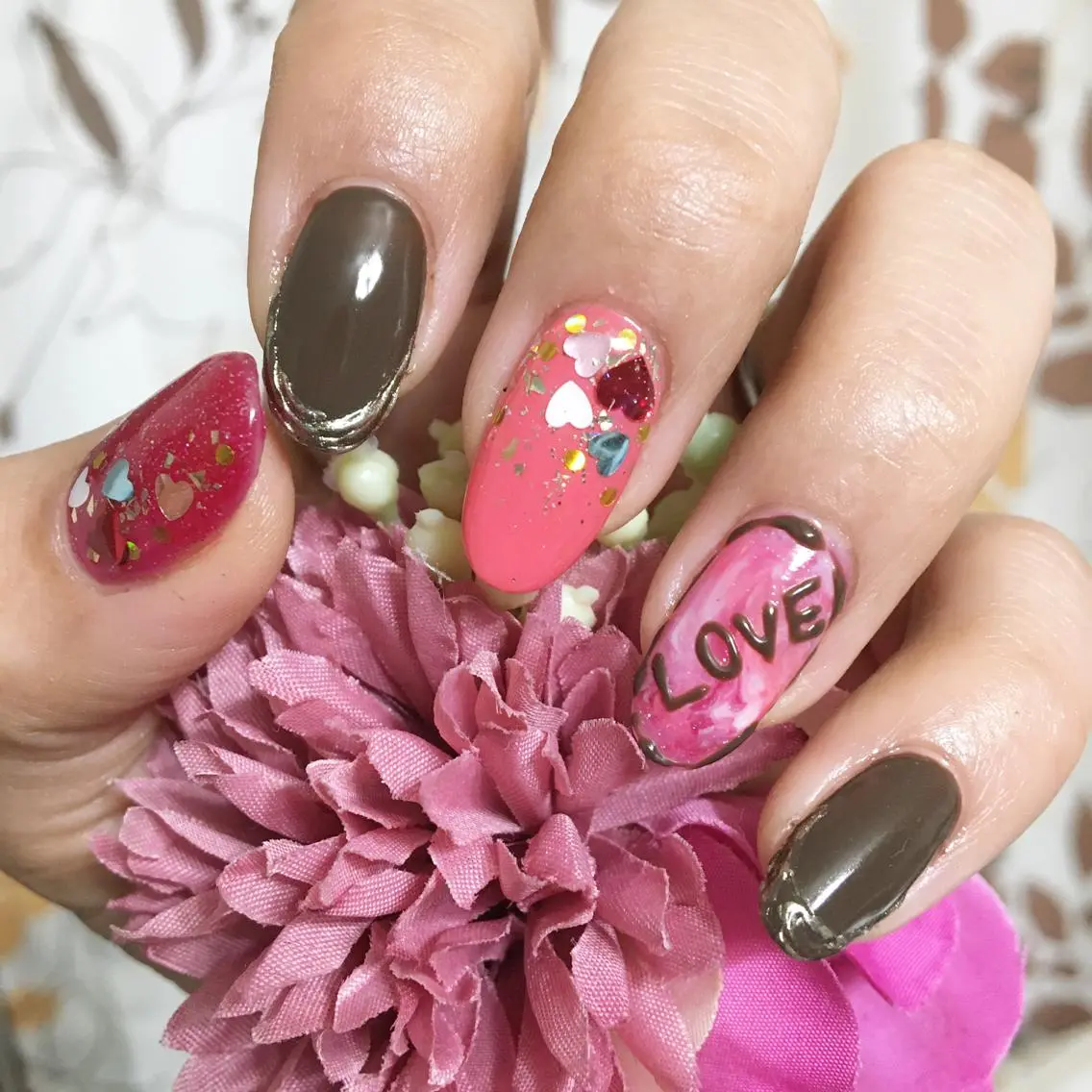 ネイル バレンタイン Free nail くるる府中のネイルデザイン