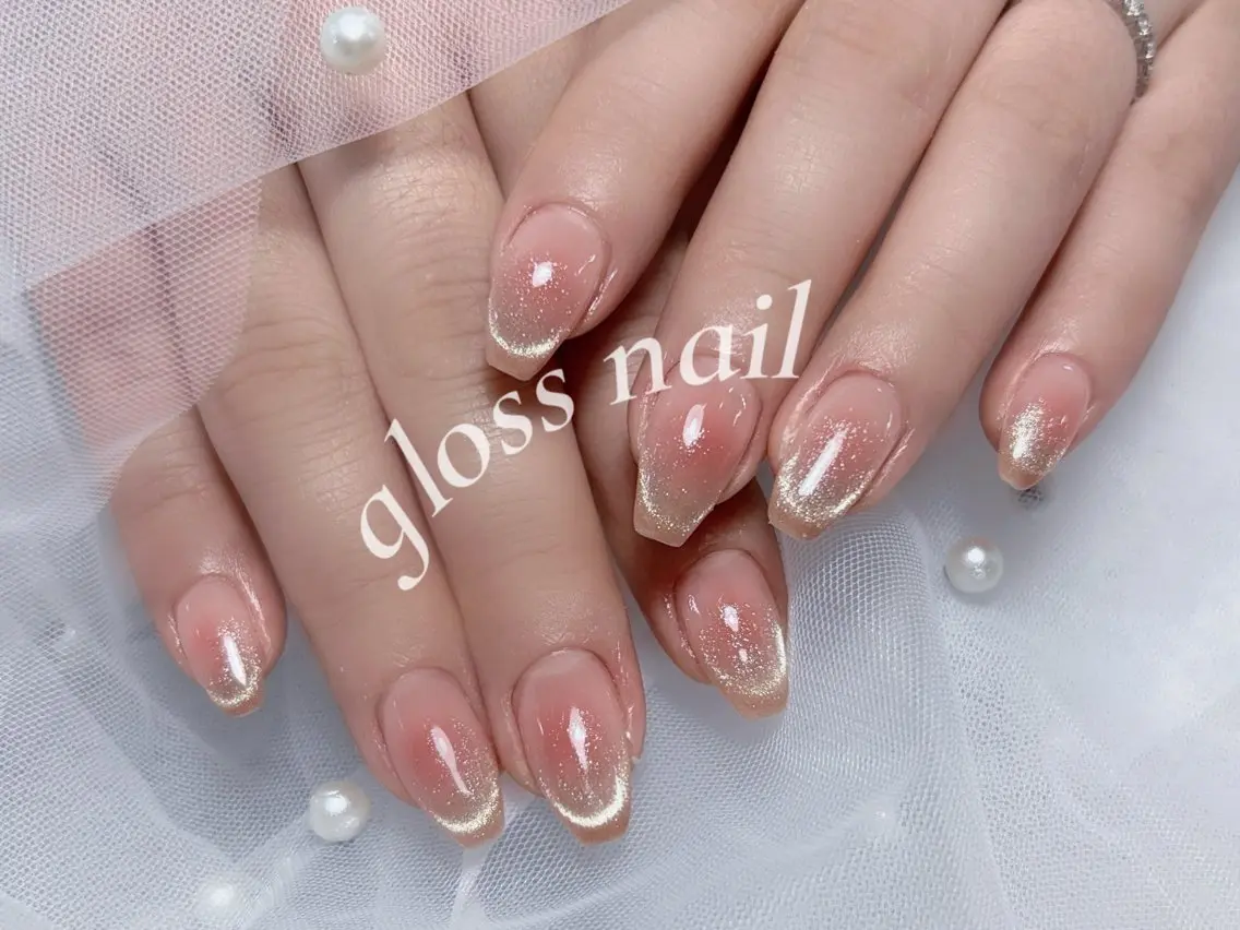 ネイル テンニン💞 gloss nailのネイルデザイン