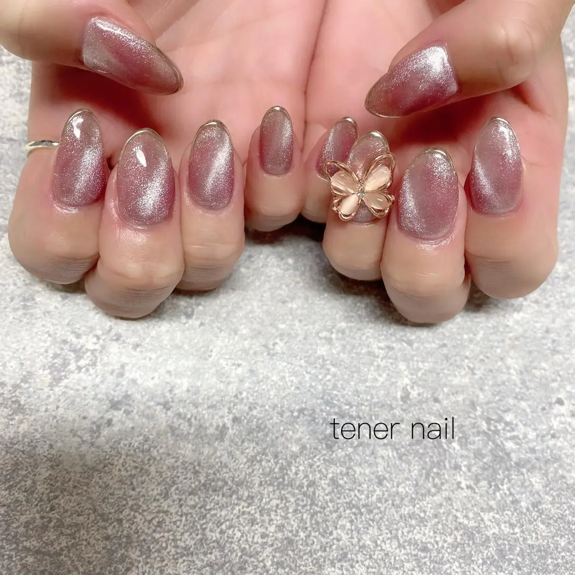 ネイル フレンチネイル マグネットネイル ミラーネイル テネルネイル tener nailのネイルデザイン