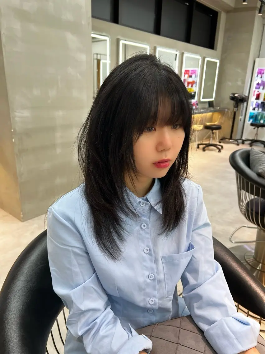 セミロング カラー ヘアアレンジ ハイレイヤー レイヤーカット 似合わせカラー× ウルフカット/ホマレのヘアスタイル