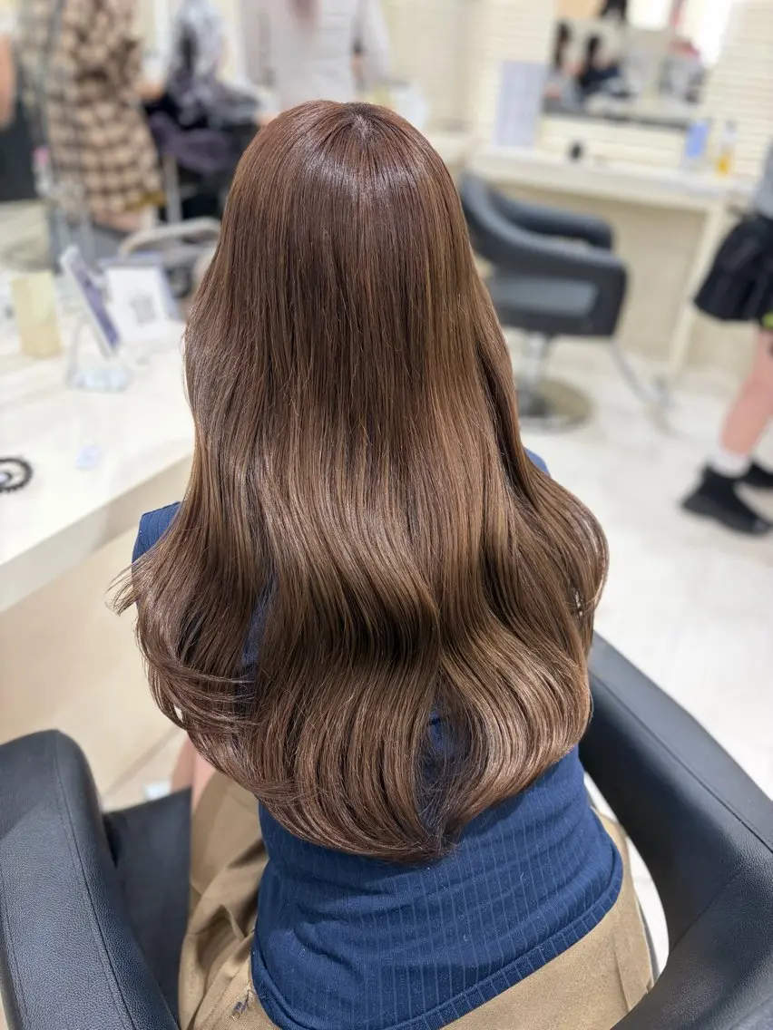 ロング カラー カット ヘアカラー トリートメント ヘアセット 大人上品ベージュ 🎀HARUNAのヘアスタイル