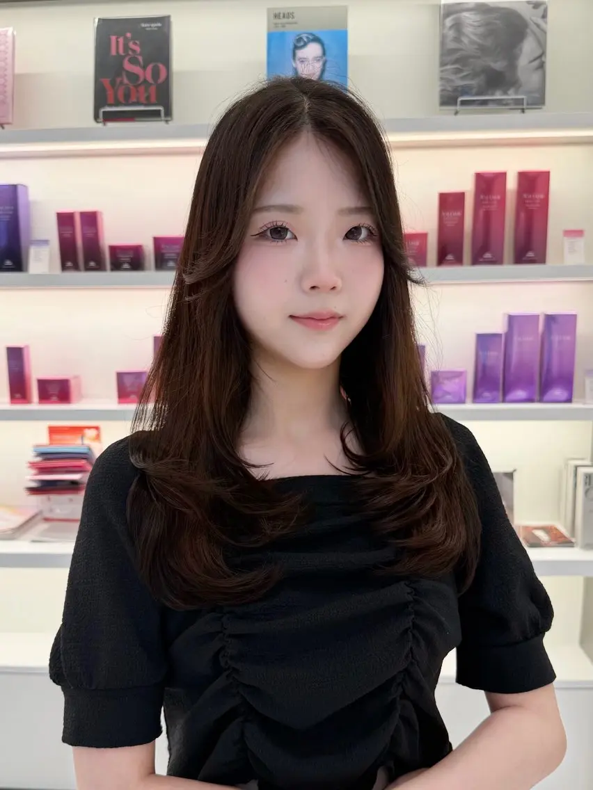 ロング カット ヘアカラー parvemix平野 真央🎀💞のヘアスタイル