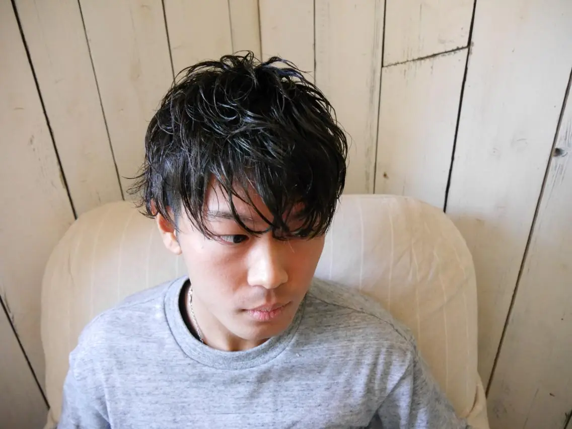 ショート パーマ メンズ 清水 純のヘアスタイル