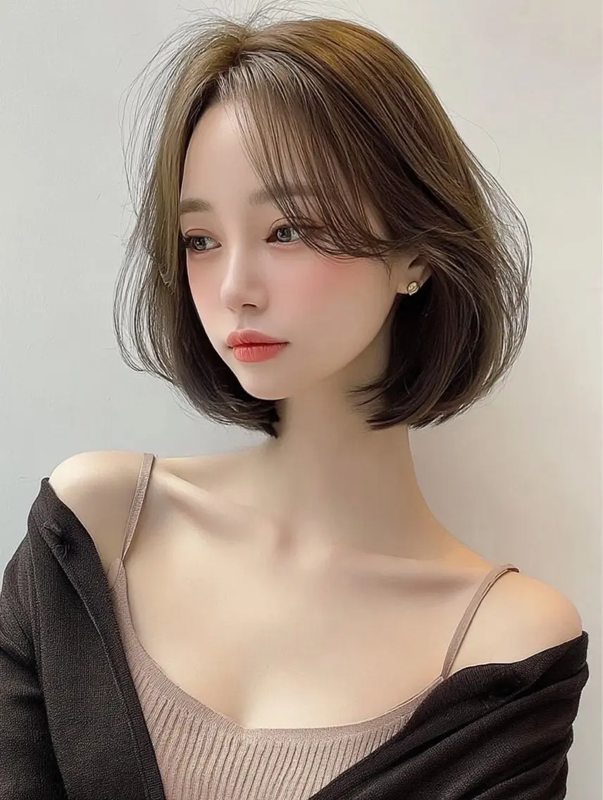 ショート カラー 烏丸/艶カラー/縮毛 矯正/カット🖤のヘアスタイル