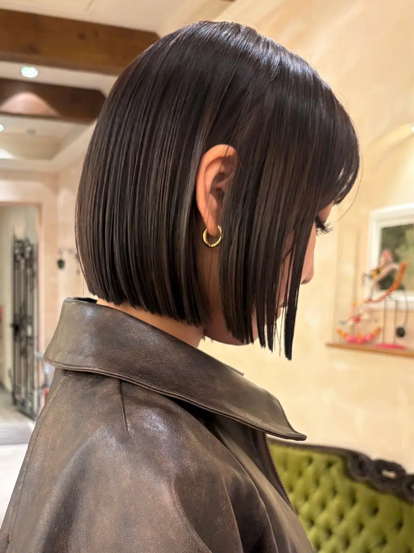 ショート ボブ カット ヘアカラー ボブ ホノカのヘアスタイル