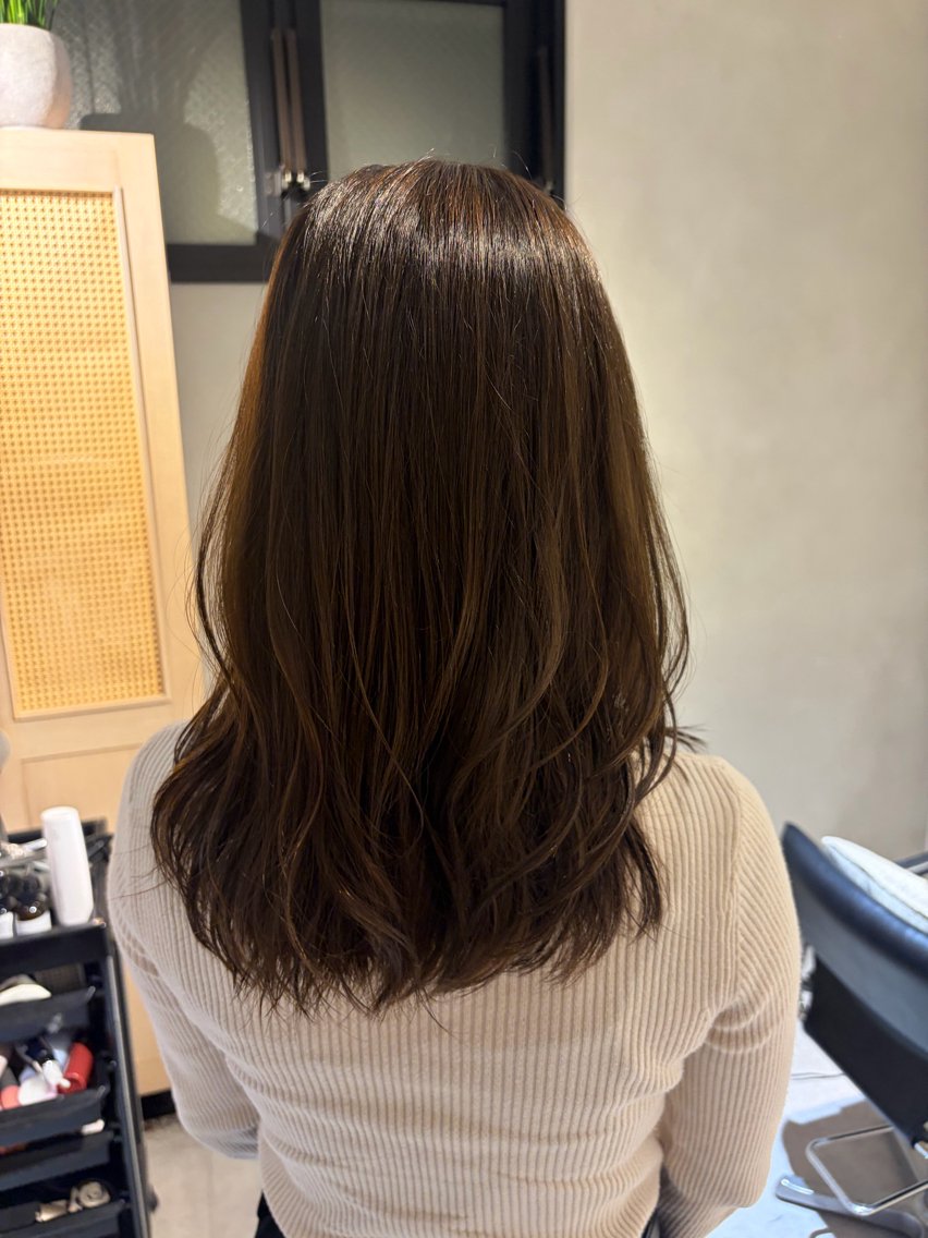セミロング カラー 透明感カラー ヘアカラー トリートメント ヘッドスパ 🪐透明感カラー/ カワクボ モネのヘアスタイル