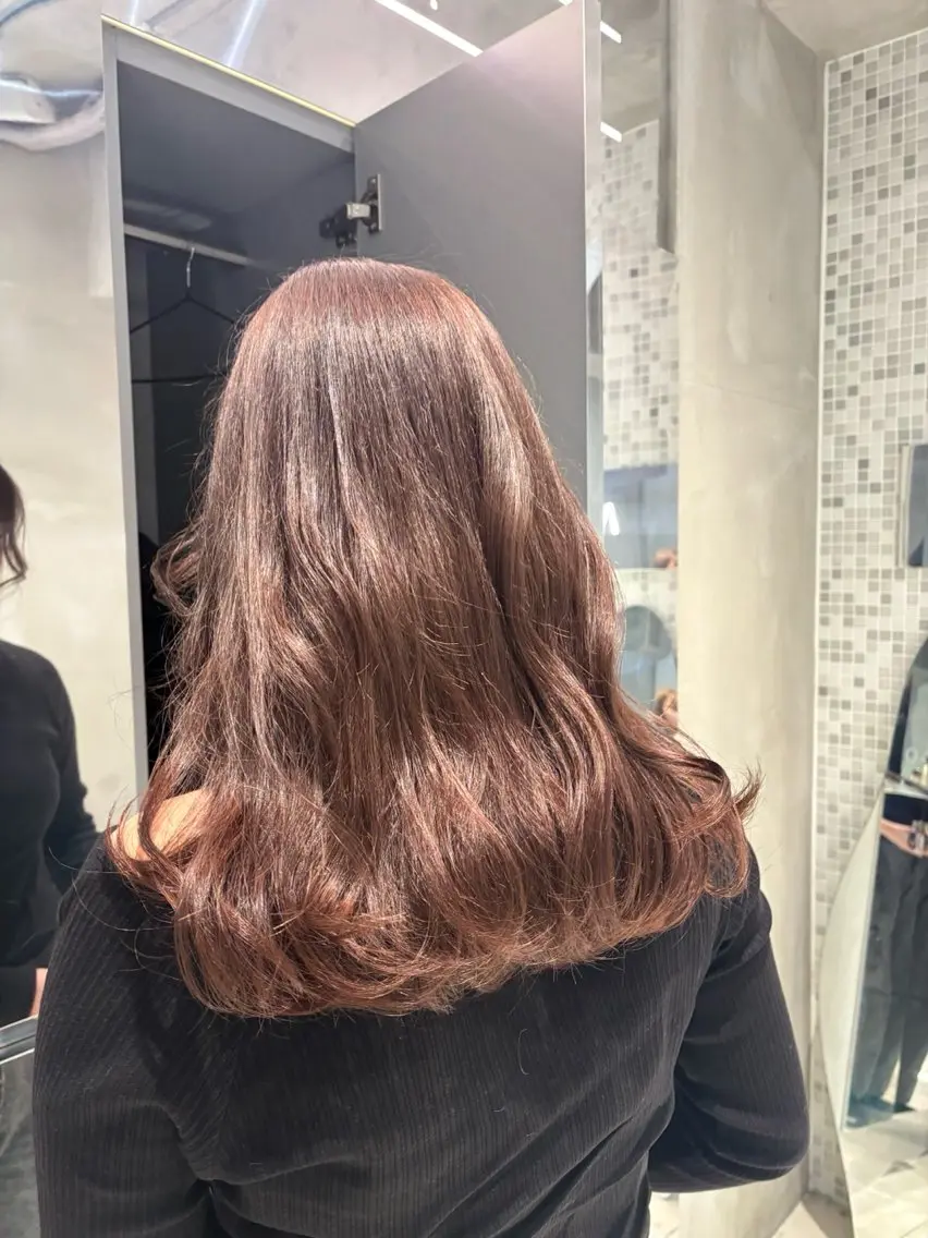 セミロング ヘアカラー 透明感ブラウン🍪 ヒナノのヘアスタイル