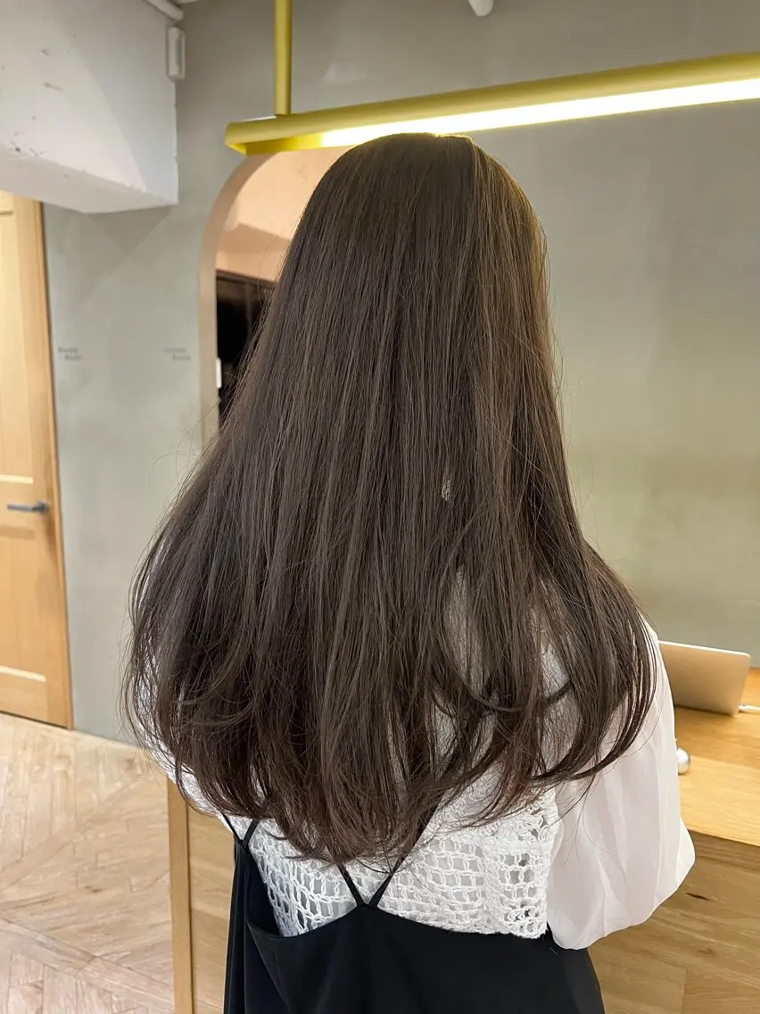 ロング 似合わせレイヤー ＆縮毛矯正のヘアスタイル