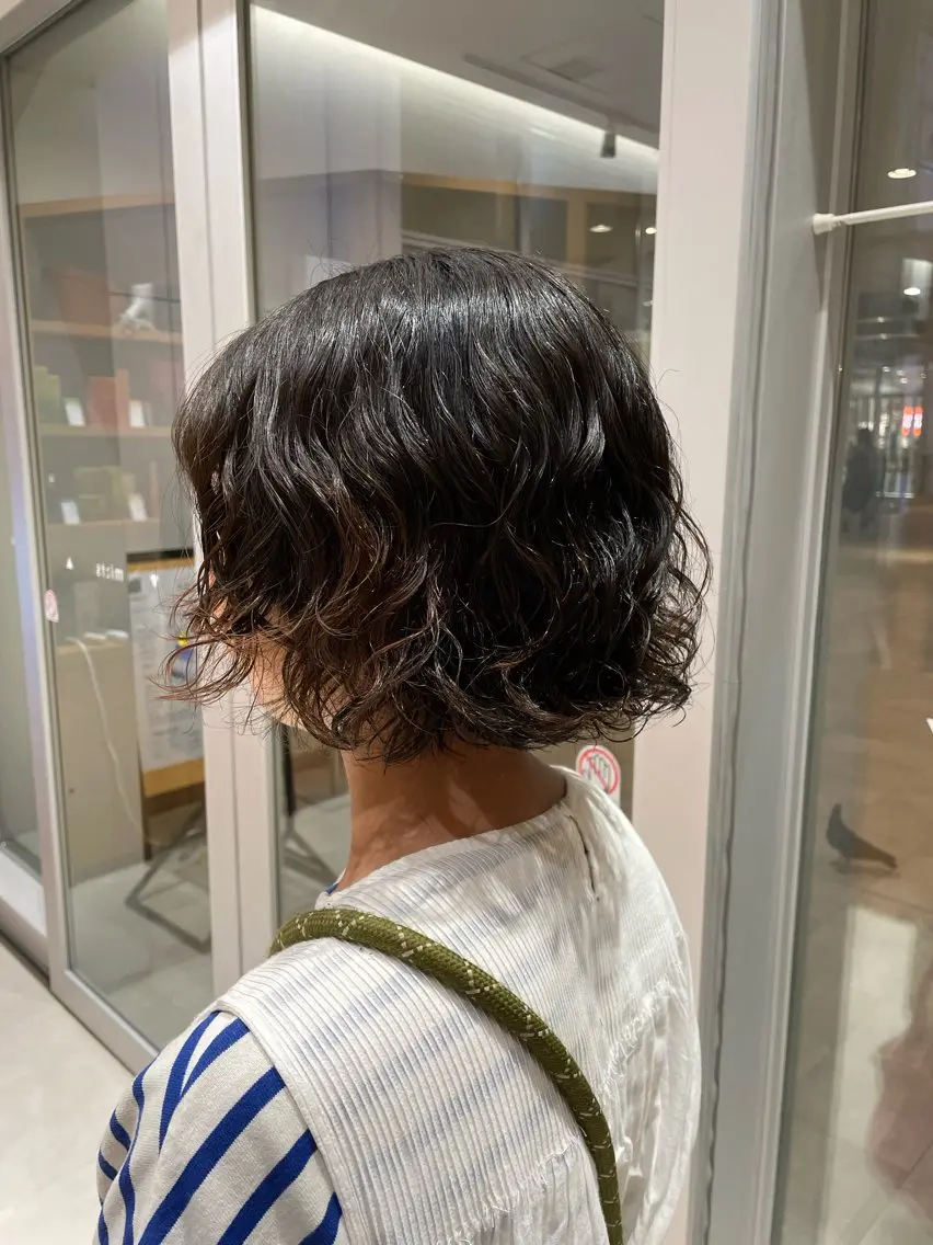 ショート カット パーマ ☁️ボブパーマ/ 咲良🪄のヘアスタイル