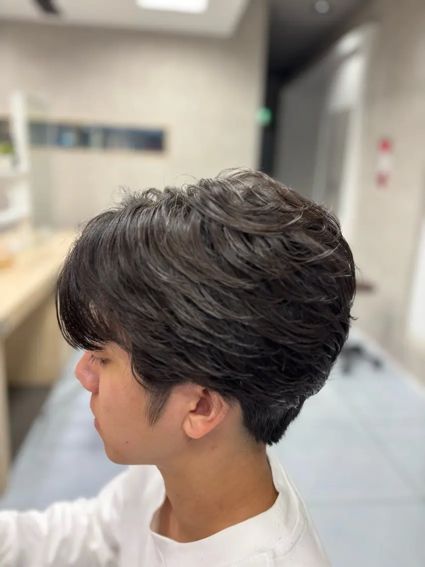 ショート パーマ メンズ カット パーマ メンズ特化韓国風 パーマスタイル/りんのヘアスタイル