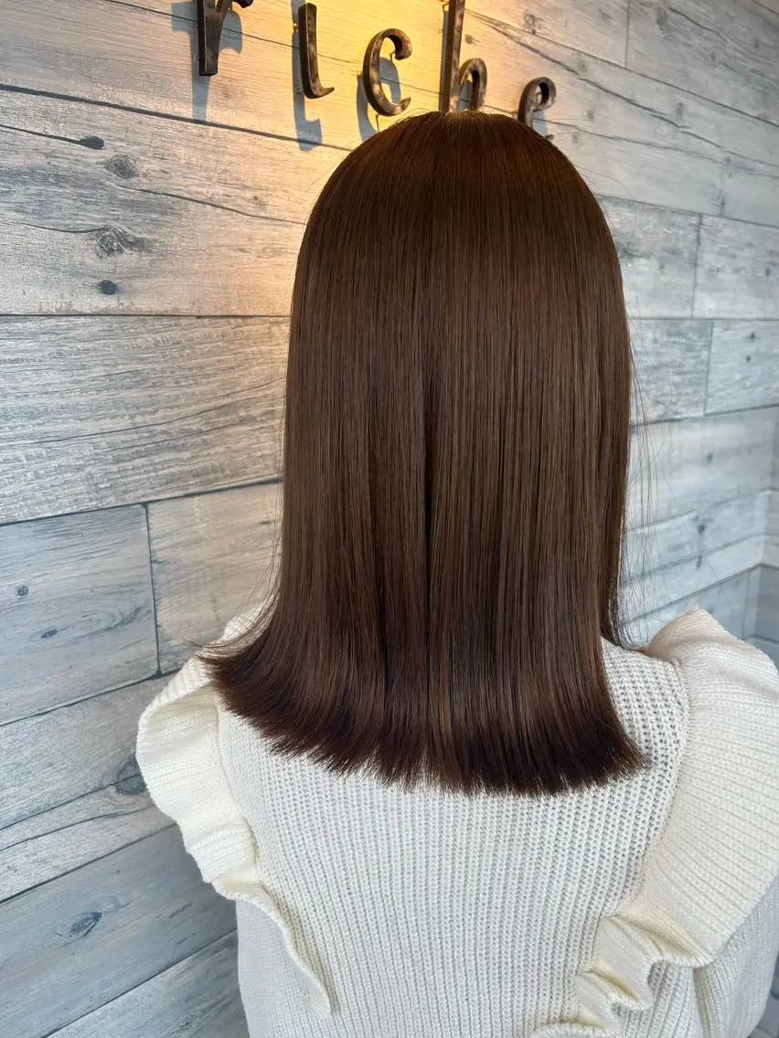 セミロング 暖色カラー🩰/ 石川怜奈のヘアスタイル
