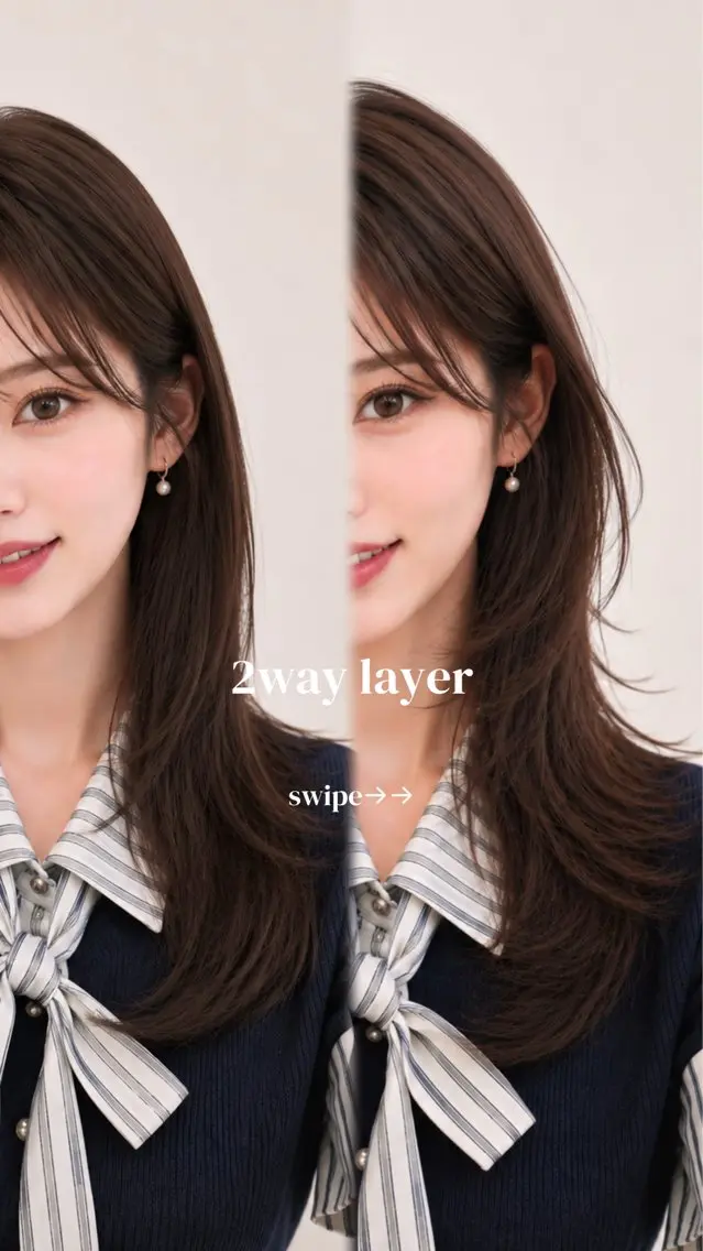 ロング カラー カット ヘアカラー トリートメント ヘッドスパ 💎レイヤー/韓国 💎石戸谷のヘアスタイル