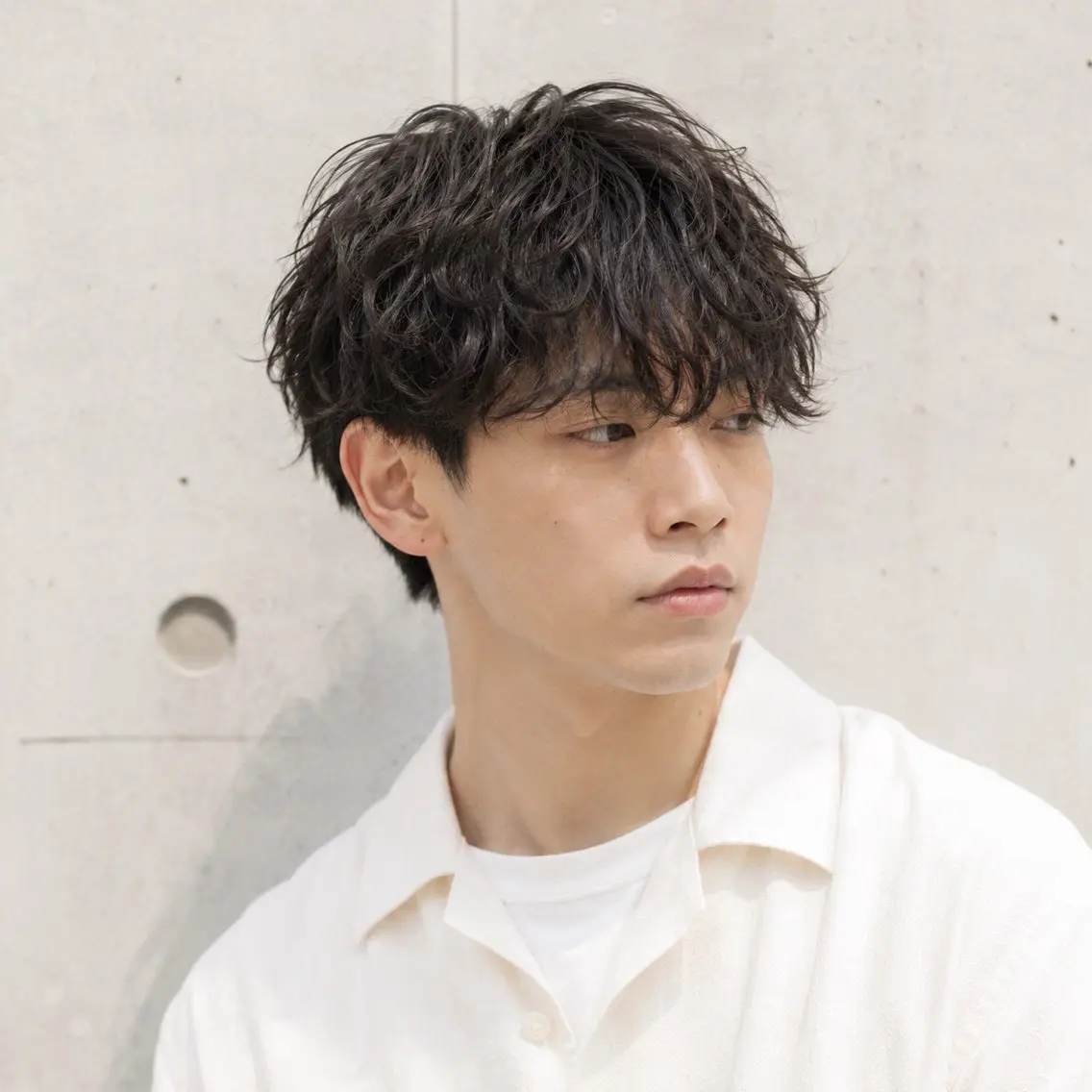パーマ メンズ カット パーマ 深町 航波のヘアスタイル