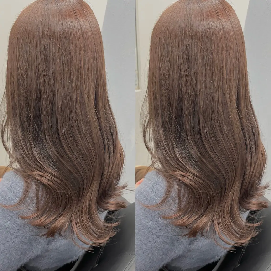 ロング カット ヘアカラー トリートメント 透明感カラー🪿🤍 顔まわりカットのヘアスタイル